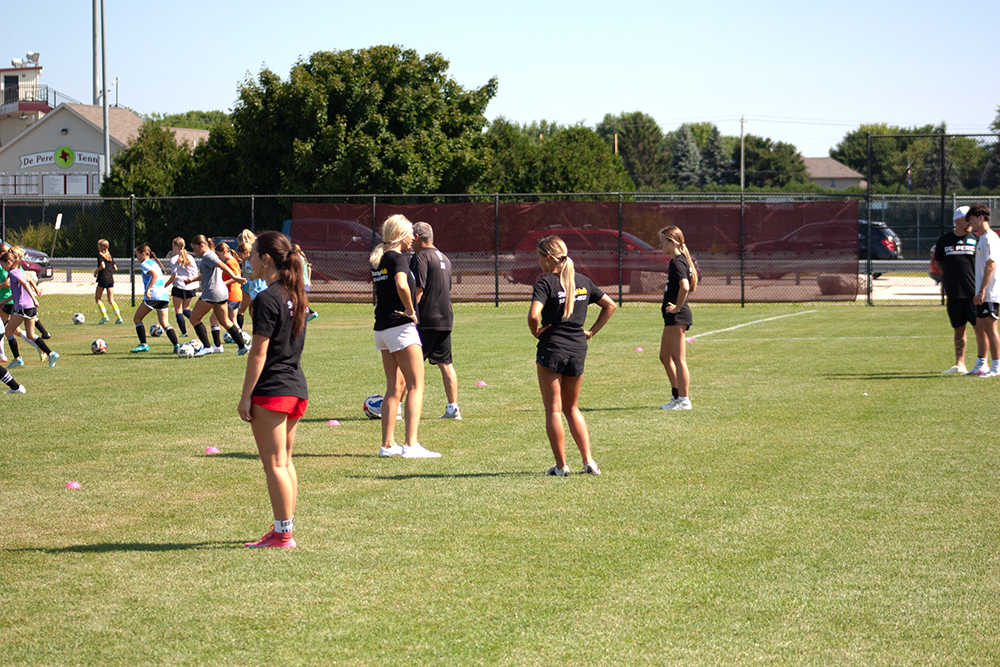 Redbird Soccer Camp 2025 Redbird athletes at camp